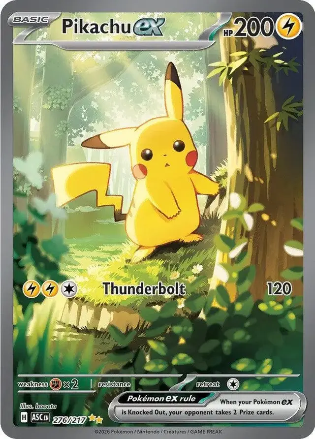 Pikachu ex Pokémon card